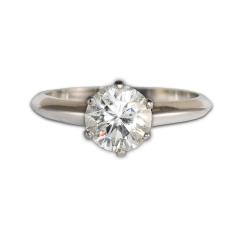  Tiffany Co Platinum Tiffany Co Diamond Solitaire Ring 1 03 ct GIA Certified  - 4527301