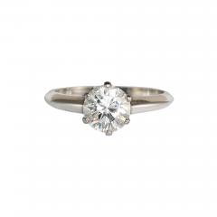  Tiffany Co Platinum Tiffany Co Diamond Solitaire Ring 1 03 ct GIA Certified  - 4527325
