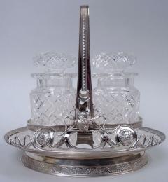  Tiffany Co Rare Tiffany Sterling Silver Decanter Set in Historic Japanese Pattern - 4346944