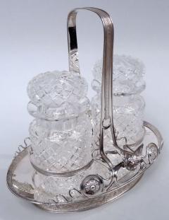  Tiffany Co Rare Tiffany Sterling Silver Decanter Set in Historic Japanese Pattern - 4346948