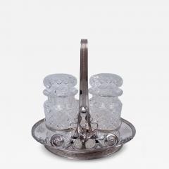  Tiffany Co Rare Tiffany Sterling Silver Decanter Set in Historic Japanese Pattern - 4351794