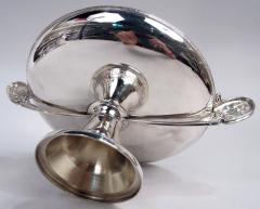  Tiffany Co Rare Tiffany Sterling Silver Footed Bowl in Historic Japanese Pattern - 4342518