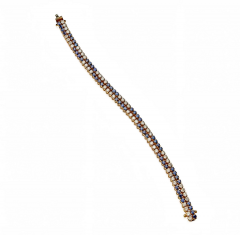  Tiffany Co Sapphire and Diamond Double Line Bracelet - 3434076