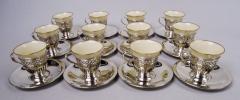  Tiffany Co Set of 12 Tiffany Edwardian Demitasse Holders with Lenox Liners - 3774702