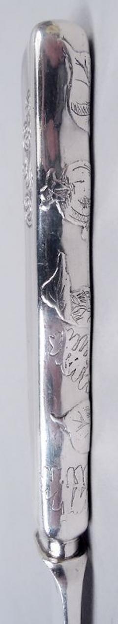  Tiffany Co Set of 12 Tiffany Lap Over Edge Sterling Silver Dessert Knives - 4424620