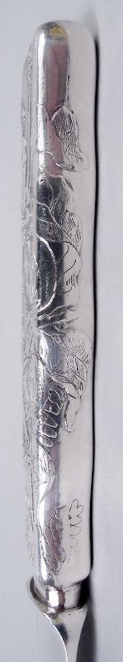  Tiffany Co Set of 12 Tiffany Lap Over Edge Sterling Silver Dessert Knives - 4424621