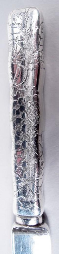  Tiffany Co Set of 12 Tiffany Lap Over Edge Sterling Silver Dessert Knives - 4424628