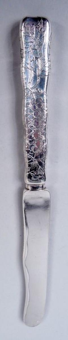  Tiffany Co Set of 12 Tiffany Lap Over Edge Sterling Silver Dessert Knives - 4424629