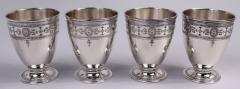  Tiffany Co Set of 4 Tiffany Hamilton Engraved Sterling Silver Goblets - 4239445