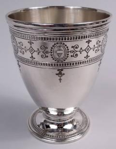  Tiffany Co Set of 4 Tiffany Hamilton Engraved Sterling Silver Goblets - 4239533