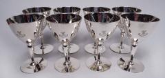  Tiffany Co Set of 8 Tiffany American Art Deco Sterling Silver Cocktail Cups - 3774869