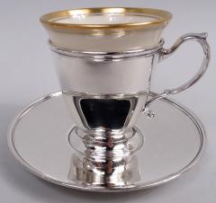  Tiffany Co Set of 8 Tiffany Edwardian Demitasse Coffee Holders Lenox Liners - 4537342