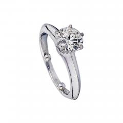  Tiffany Co TIFFANY CO 1 09 CARAT ROUND DIAMOND D SI1 GIA RING - 1798620