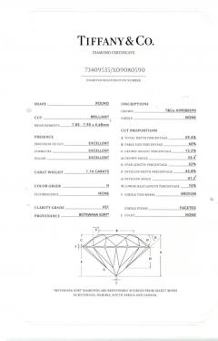  Tiffany Co TIFFANY CO 1 74 CARAT DIAMOND KNIFE EDGE ENGAGEMENT RING - 3495263