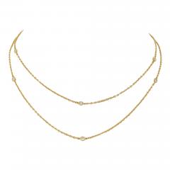  Tiffany Co TIFFANY CO 18K YELLOW GOLD 10 DIAMOND BY THE YARD ELSA PERETTI NECKLACE - 2857500