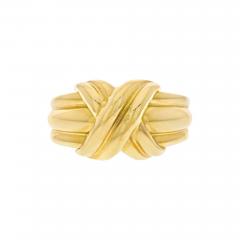  Tiffany Co TIFFANY CO 18K YELLOW GOLD 1990 SIGNATURE X RING - 2747397