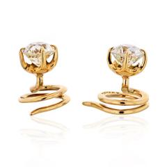  Tiffany Co TIFFANY CO 18K YELLOW GOLD 2 00 CARAT ROUND CUT DIAMOND VINTAGE CUFF LINKS - 1809485