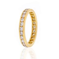  Tiffany Co TIFFANY CO 18K YELLOW GOLD 3MM DIAMOND 0 59CTS ETERNITY BAND - 1840468