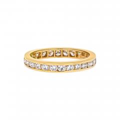  Tiffany Co TIFFANY CO 18K YELLOW GOLD 3MM DIAMOND 0 59CTS ETERNITY BAND - 1841422