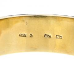  Tiffany Co TIFFANY CO 18K YELLOW GOLD ANGELA CUMMINGS INLAY BANGLE BRACELET - 2997051