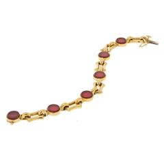  Tiffany Co TIFFANY CO 18K YELLOW GOLD CARNELIAN LINK BRACELET - 3321618