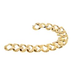  Tiffany Co TIFFANY CO 18K YELLOW GOLD HEART SHAPED CURB LINK VINTAGE BRACELET - 2520220