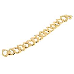  Tiffany Co TIFFANY CO 18K YELLOW GOLD HEART SHAPED CURB LINK VINTAGE BRACELET - 2520221