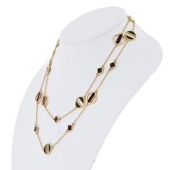  Tiffany Co TIFFANY CO 18K YELLOW GOLD PALOMA PICASSO ENAMEL STATION CHAIN NECKLACE - 1809471