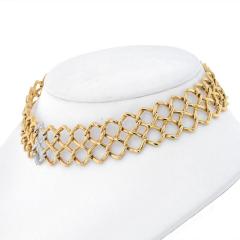  Tiffany Co TIFFANY CO 18K YELLOW GOLD PALOMA PICASSO OPENWORK CHOKER NECKLACE - 2473646