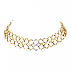  Tiffany Co TIFFANY CO 18K YELLOW GOLD PALOMA PICASSO OPENWORK CHOKER NECKLACE - 2475010