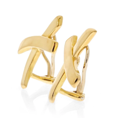  Tiffany Co TIFFANY CO 18K YELLOW GOLD PALOMA PICASSO X CLIP EARRINGS - 2744433