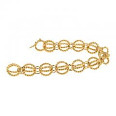  Tiffany Co TIFFANY CO 18K YELLOW GOLD SCHLUMBERGER CIRCLE ROPE BRACELET - 3273970