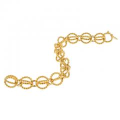  Tiffany Co TIFFANY CO 18K YELLOW GOLD SCHLUMBERGER CIRCLE ROPE BRACELET - 3273972