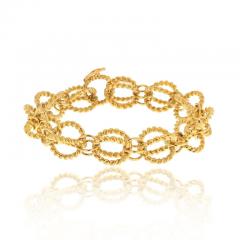  Tiffany Co TIFFANY CO 18K YELLOW GOLD SCHLUMBERGER CIRCLE ROPE BRACELET - 3273979