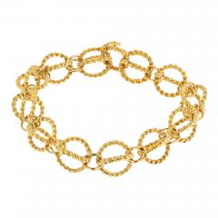  Tiffany Co TIFFANY CO 18K YELLOW GOLD SCHLUMBERGER CIRCLE ROPE BRACELET - 3281084