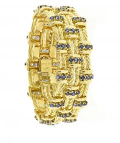  Tiffany Co TIFFANY CO 18KT YELLOW GOLD SAPPHIRE BRACELET - 3235139