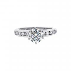  Tiffany Co TIFFANY CO CLASSIC DIAMOND SOLITAIRE ENGAGEMENT BAND RING SET - 2784494