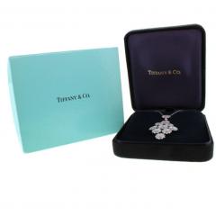  Tiffany Co TIFFANY CO DIAMOND ROSE PENDANT NECKLACE - 2623190