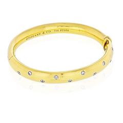 Tiffany Co TIFFANY CO ETOILE 18K YELLOW GOLD 0 40 CARAT DIAMOND BANGLE BRACELET - 1809498