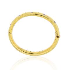  Tiffany Co TIFFANY CO ETOILE 18K YELLOW GOLD 0 40 CARAT DIAMOND BANGLE BRACELET - 1809499