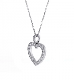  Tiffany Co TIFFANY CO OPEN HEART DIAMOND PENDANT NECKLACE - 2699727