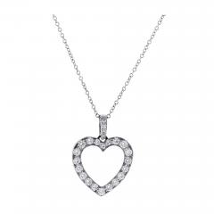  Tiffany Co TIFFANY CO OPEN HEART DIAMOND PENDANT NECKLACE - 2702030