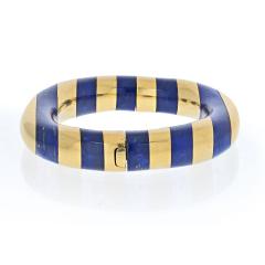  Tiffany Co TIFFANY CO PLATINUM 18K YELLOW GOLD BLUE LAPIS INLAY BRACELET - 2363253