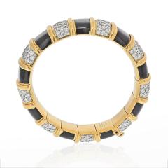  Tiffany Co TIFFANY CO PLATINUM 18K YELLOW GOLD SCHLUMBERGER PAILLONNE DIAMOND BRACELET - 2461152