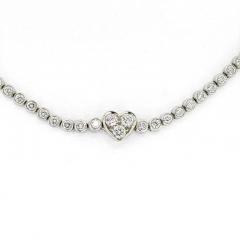  Tiffany Co TIFFANY CO PLATINUM 8 CARAT BEZEL SET DIAMOND NECKLACE - 2893013