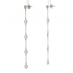  Tiffany Co TIFFANY CO PLATINUM ELSA PERETTI DIAMOND BY THE YARD DROP EARRINGS - 3253303