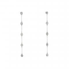  Tiffany Co TIFFANY CO PLATINUM ELSA PERETTI DIAMOND BY THE YARD DROP EARRINGS - 3254702