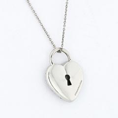  Tiffany Co TIFFANY CO PLATINUM PAVE DIAMOND HEART PENDANT - 2099031