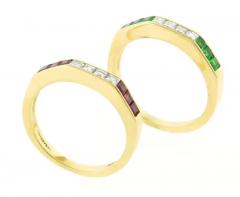  Tiffany Co TIFFANY CO RUBY EMERALD AND DIAMOND BANDS - 3463302