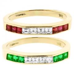  Tiffany Co TIFFANY CO RUBY EMERALD AND DIAMOND BANDS - 3463306